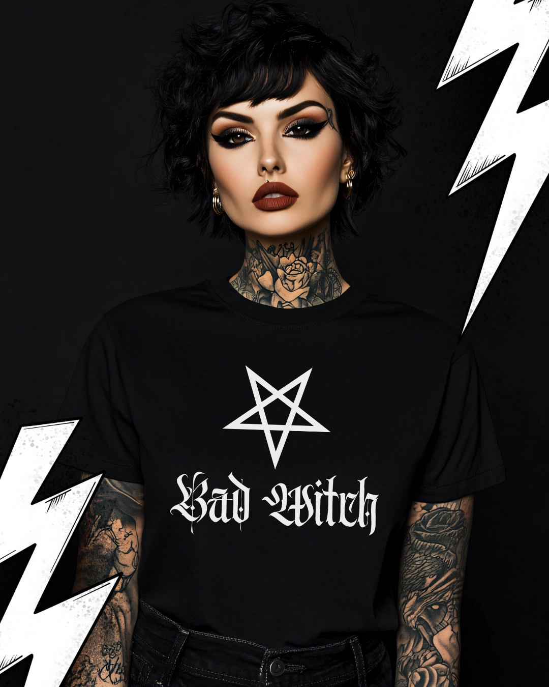 Bad Witch - Premium T-Shirt Unisex, Witchcraft, Gothic T-Shirt, Dark Fashion
