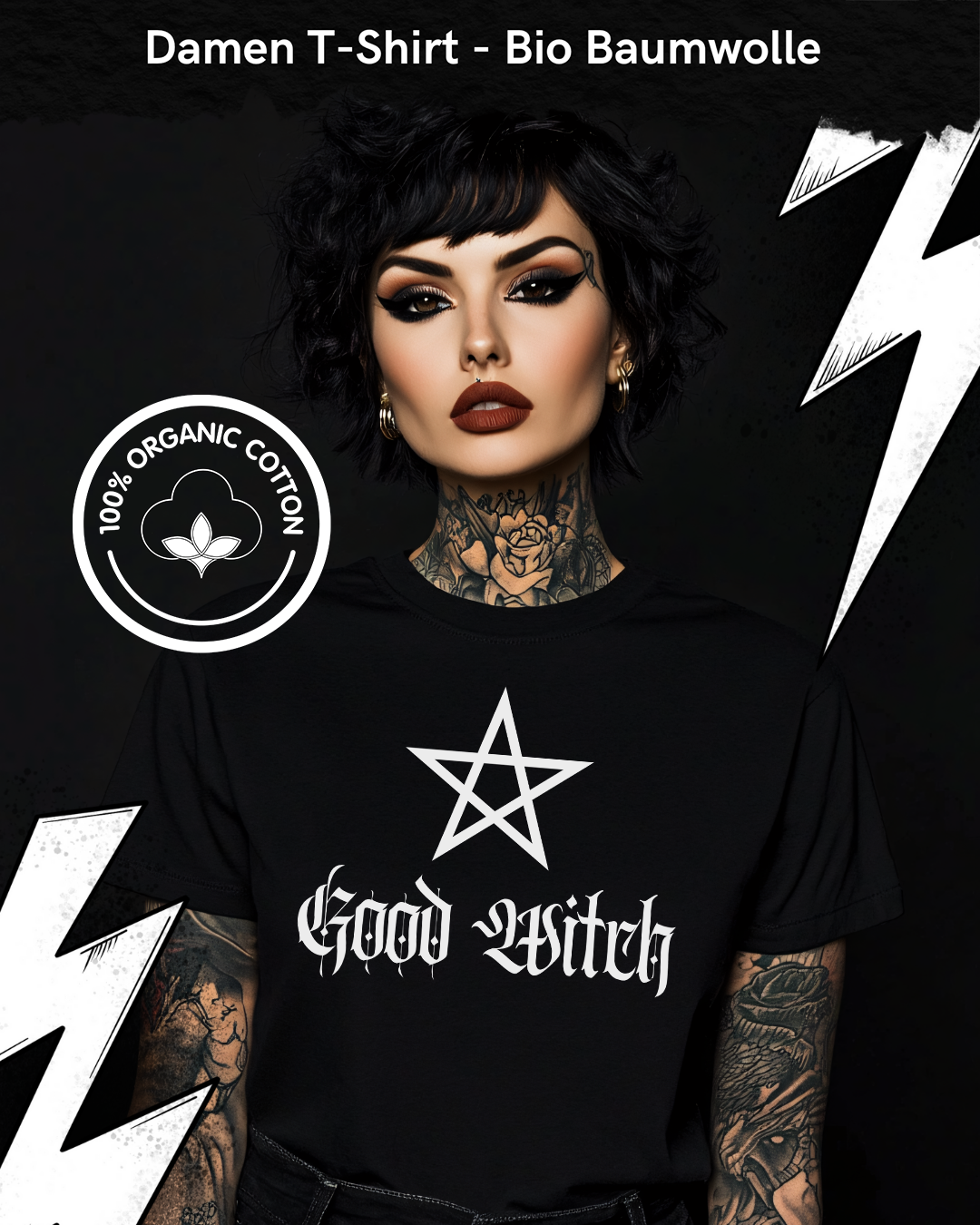 Bad Witch, Good Witch - Organic Damen T-Shirt Spar Set, Partnerlook