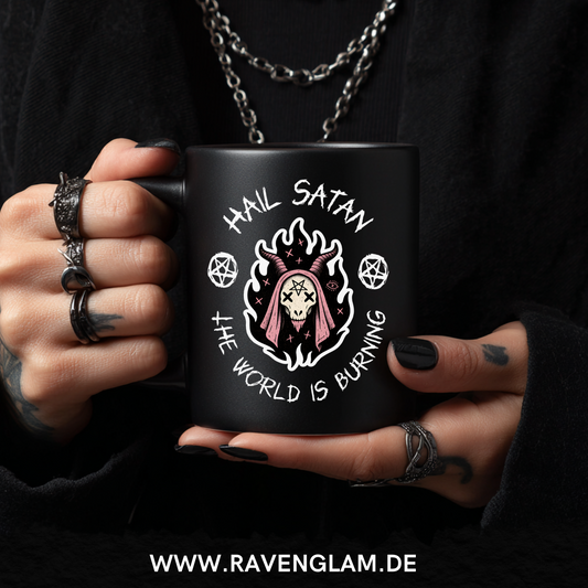 Hail Satan the world is burning  - Tasse