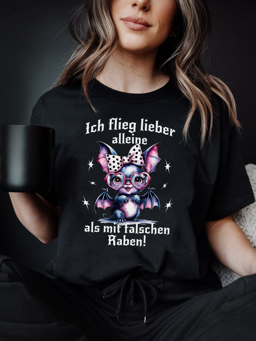 Süßes Fledermaus Unisex T-Shirt "Falsche Raben"