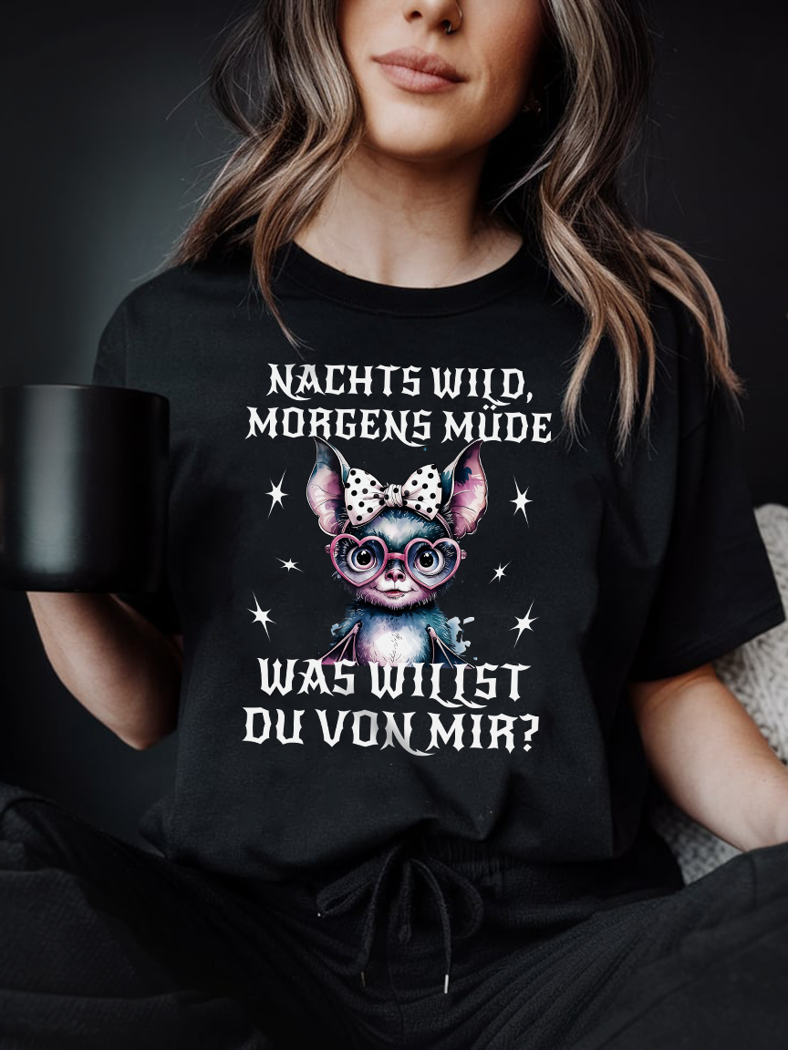 Süßes Fledermaus T-Shirt Unisex "Was willst du von mir?"