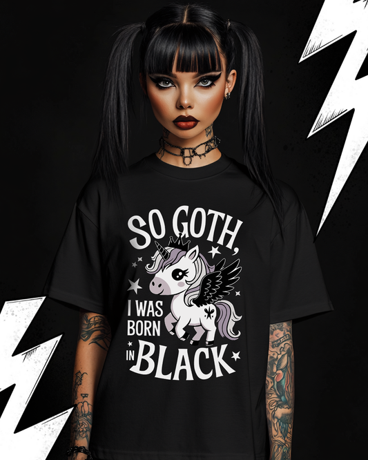 Premium T-Shirt Unisex "Gothic Unicorn" Einhorn T-Shirt