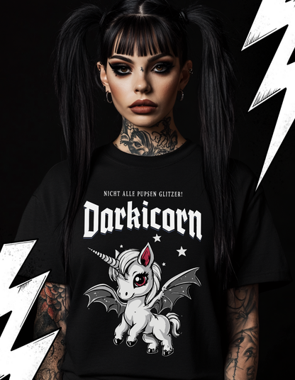 Premium T-Shirt Unisex "Darkicorn" Einhorn T-Shirt