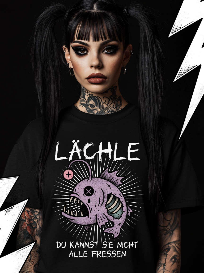 Lächle du kannst sie nicht alle Fressen - Premium T-Shirt Unisex