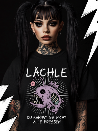 Lächle du kannst sie nicht alle Fressen - Premium T-Shirt Unisex