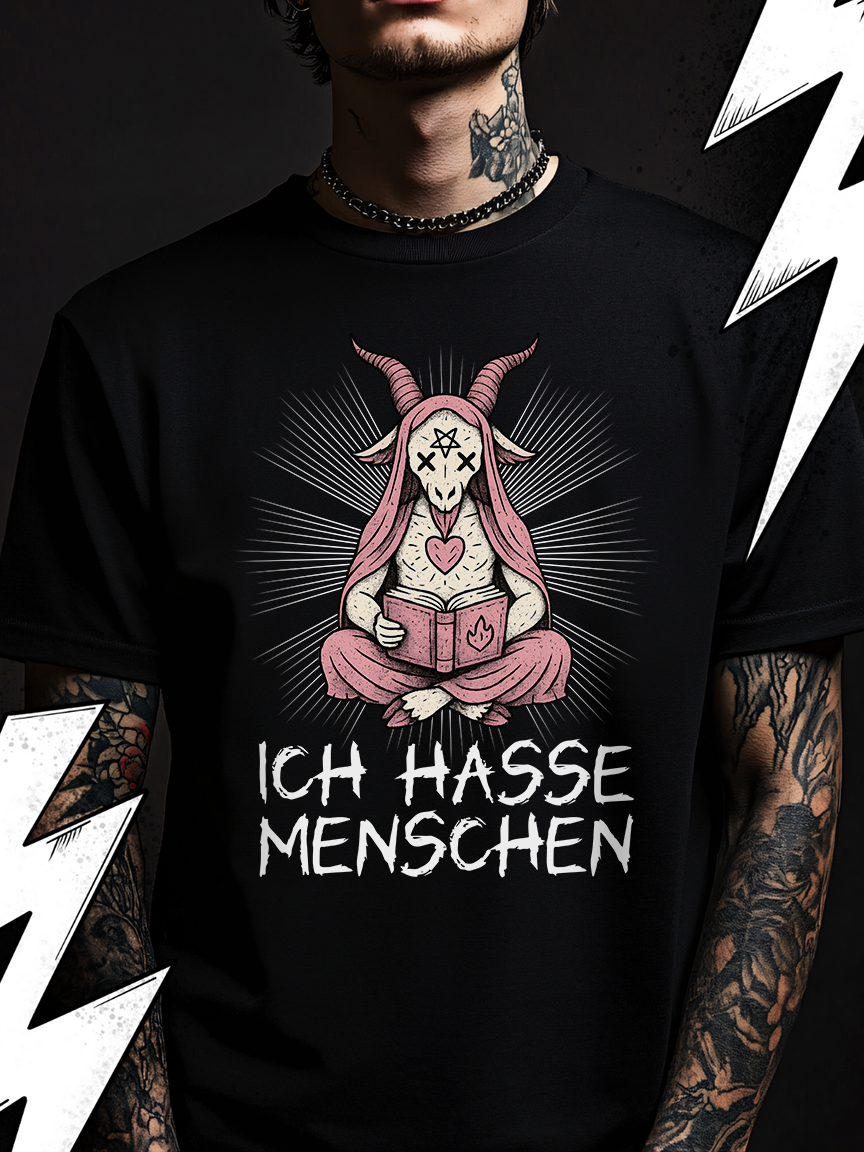 Ich hasse Menschen - Premium T-Shirt Unisex