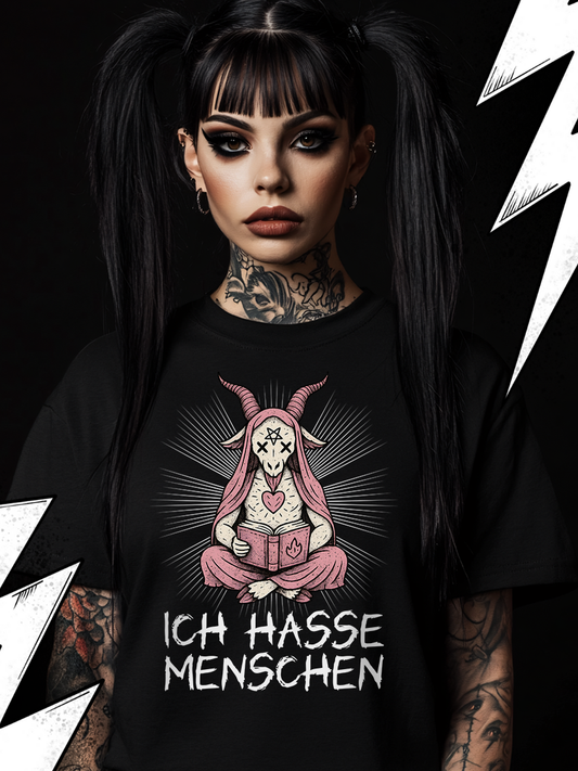 Ich hasse Menschen - Premium T-Shirt Unisex