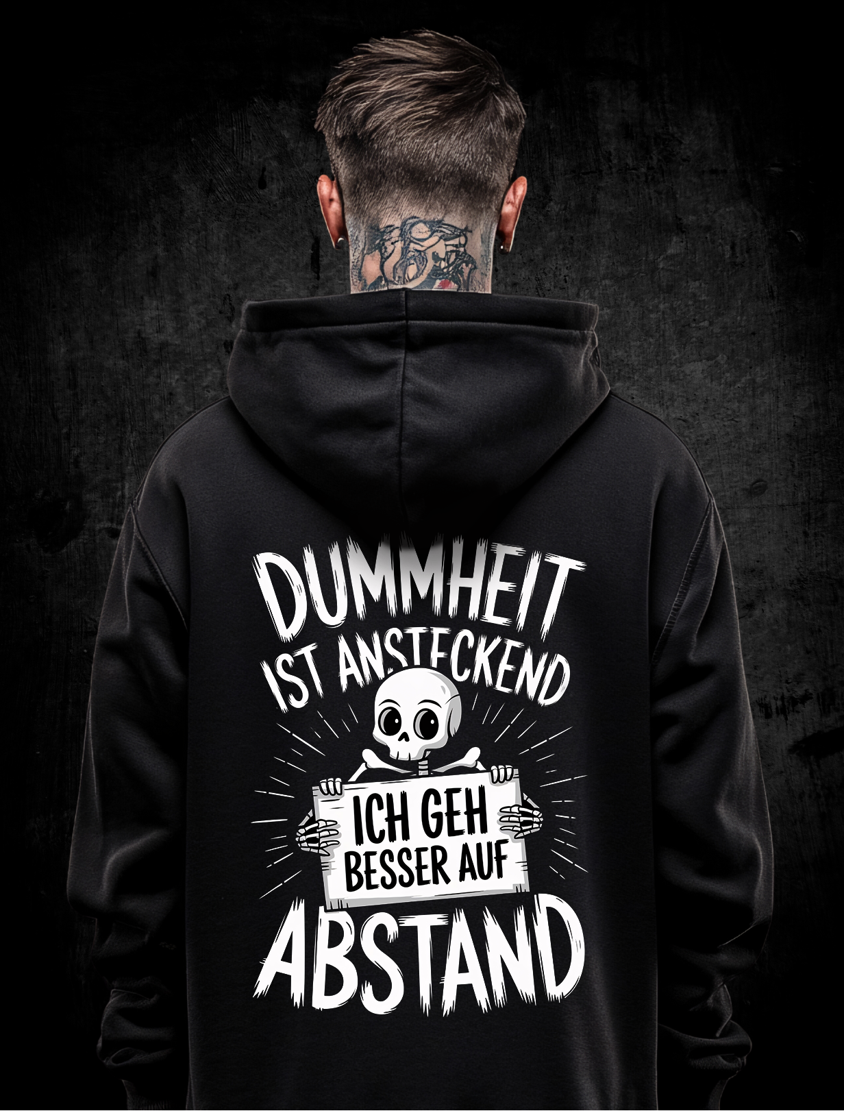 Premium Hoodie Unisex "Dummheit ist ansteckend"