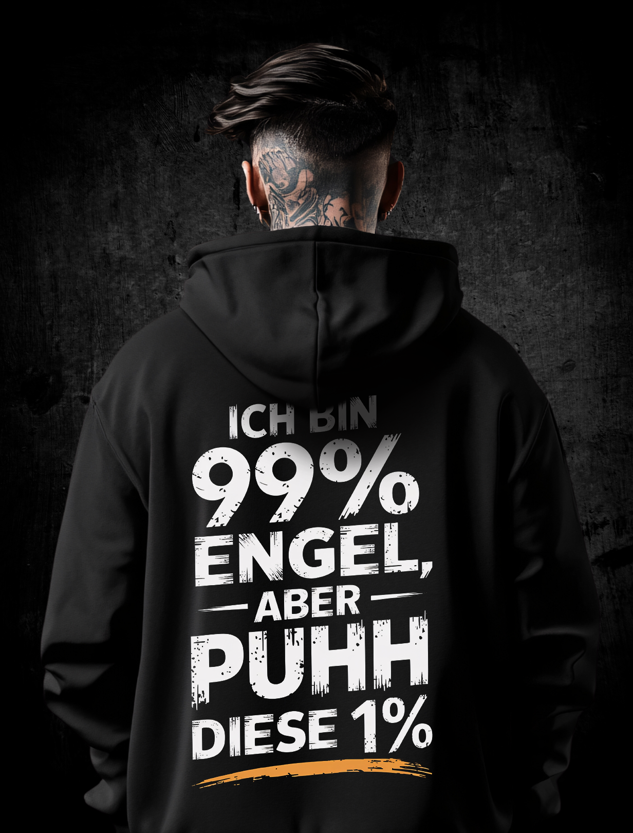 Premium Hoodie Unisex Puhh diese 1 Prozent"