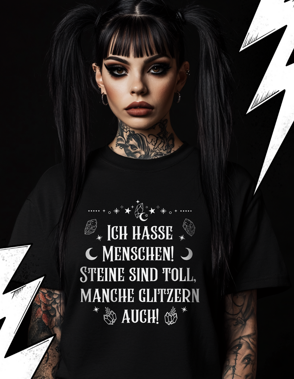 Ich hasse Menschen - Premium T-Shirt Unisex