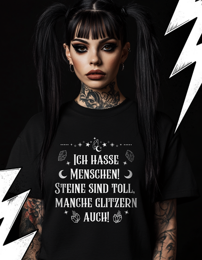 Ich hasse Menschen - Premium T-Shirt Unisex