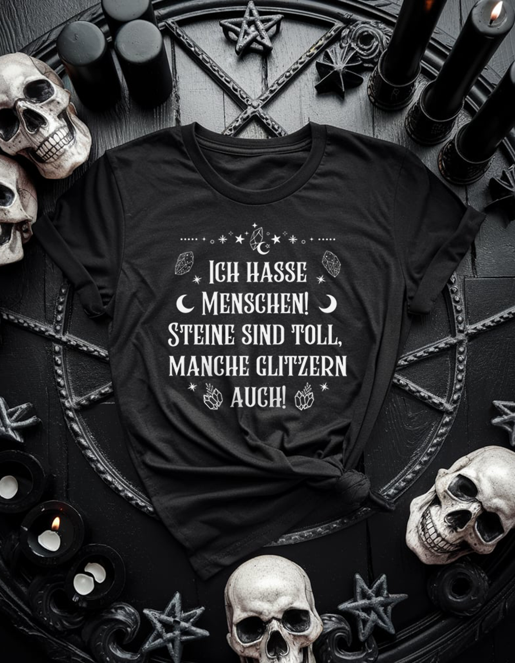 Ich hasse Menschen - Premium T-Shirt Unisex