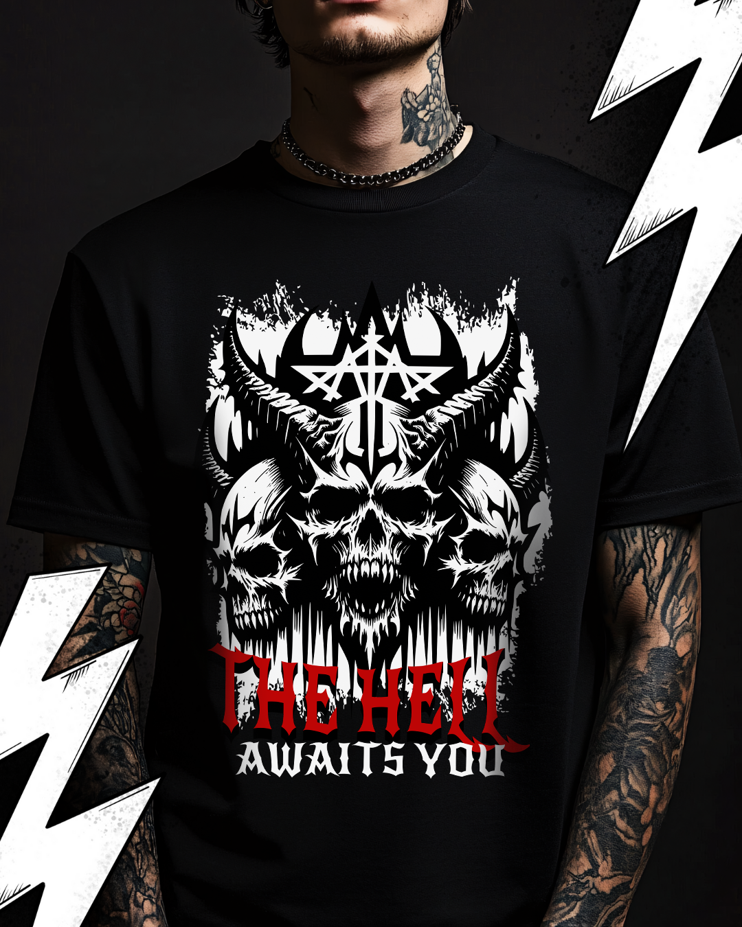 Premium T-Shirt Unisex "The Hell awaits you"