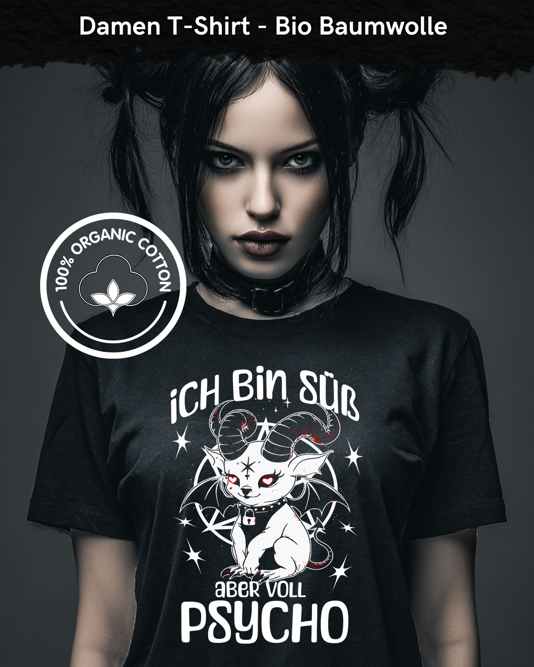 Ich bin süß aber voll Psycho - Premium Organic Shirt Women