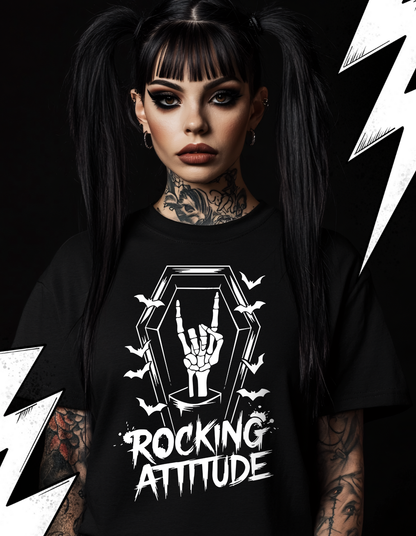 Rocking Attitude - Premium T-Shirt Unisex, Metal Shirts, Rock Shirts, Dark Fashion