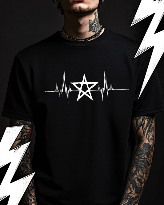 Pentagram Heartbeat - Premium T-Shirt Unisex