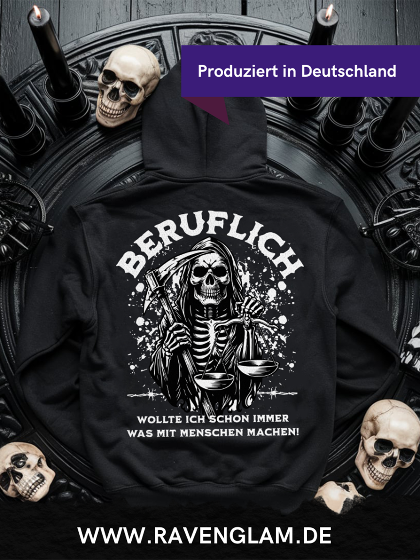 Premium Hoodie Unisex "Beruflich wollte ich schon immer was mit Menschen machen"