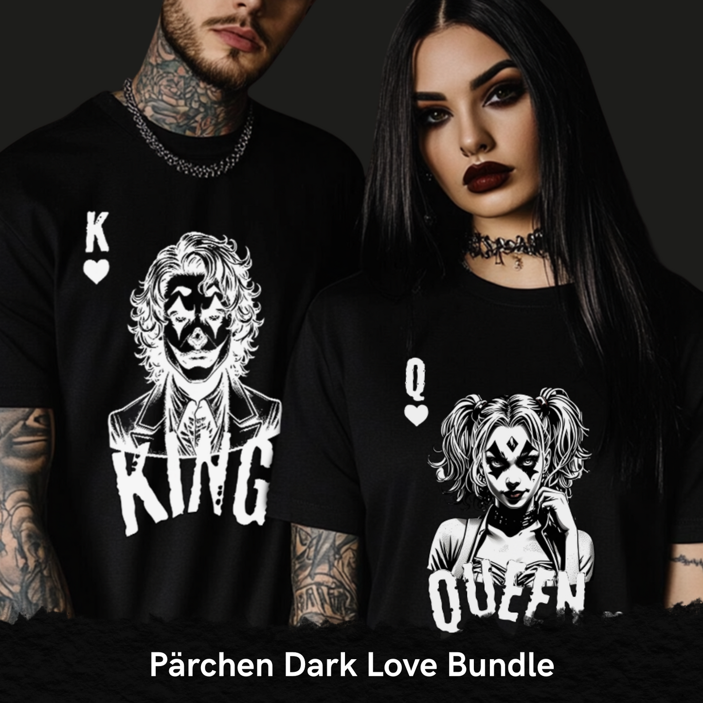 King & Queen - T-Shirt Spar Set, Partnerlook