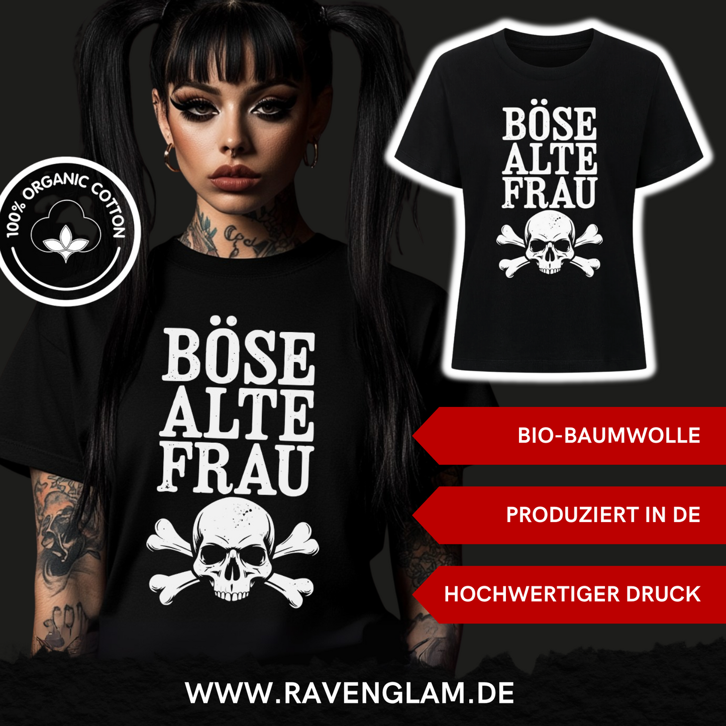 Böse Alte Frau - Premium Organic Shirt Women