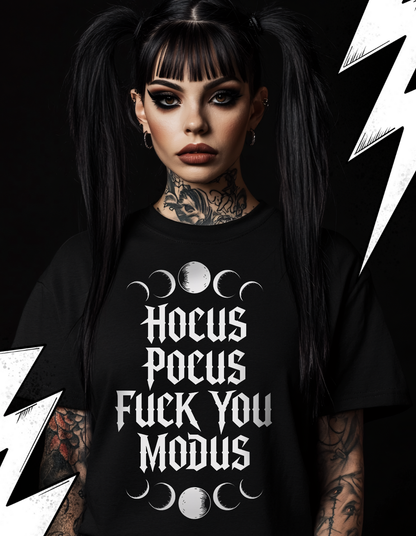 Premium T-Shirt Unisex "Hocus Pocus Fuck you Modus"