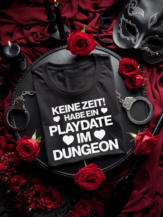 Kinky T-Shirt Unisex "Playdate im Dungeon" Fetish BDSM Shirt