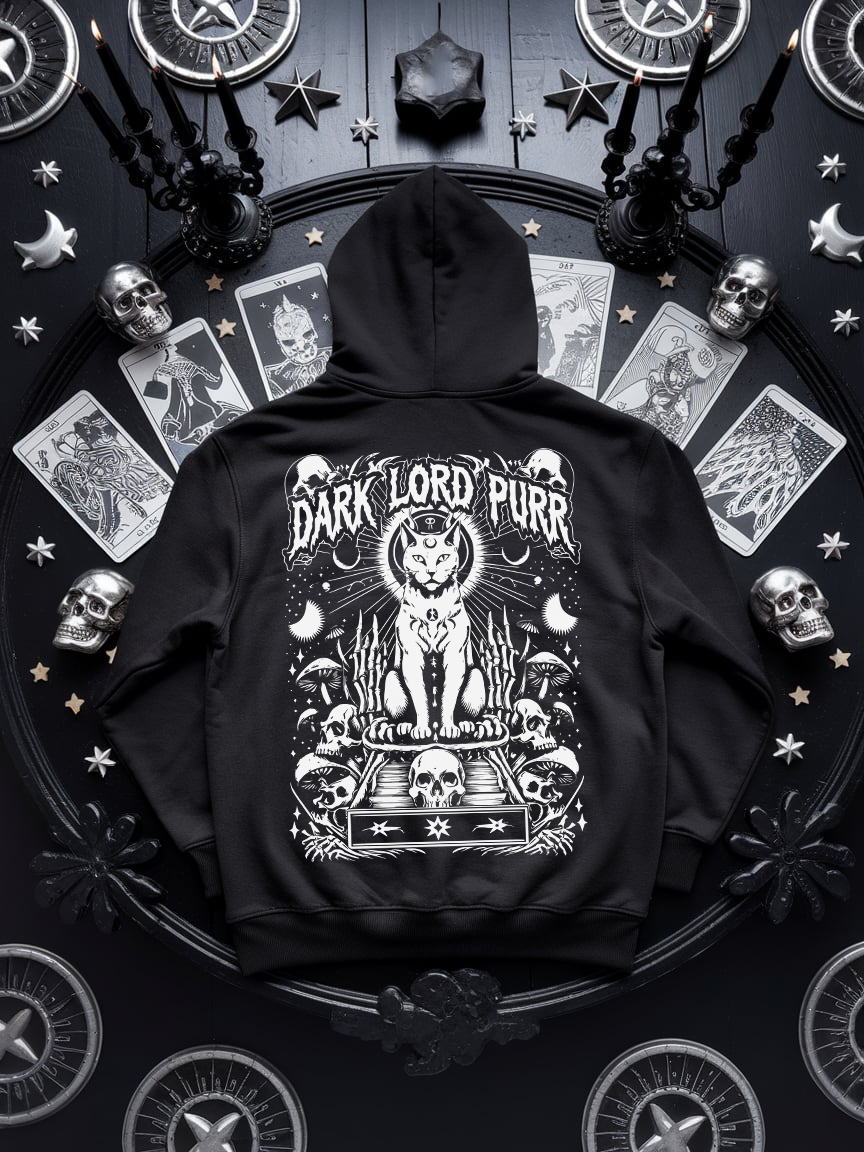 Hexen Witch Hoodie Unisex "Dark Lord Purr" Witchy Vibes Hexenhoodie