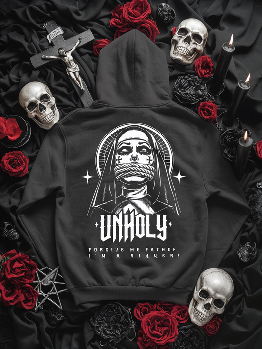 Unholy Nun Hoodie Unisex "I´m a Sinner" Unheilige Nonne