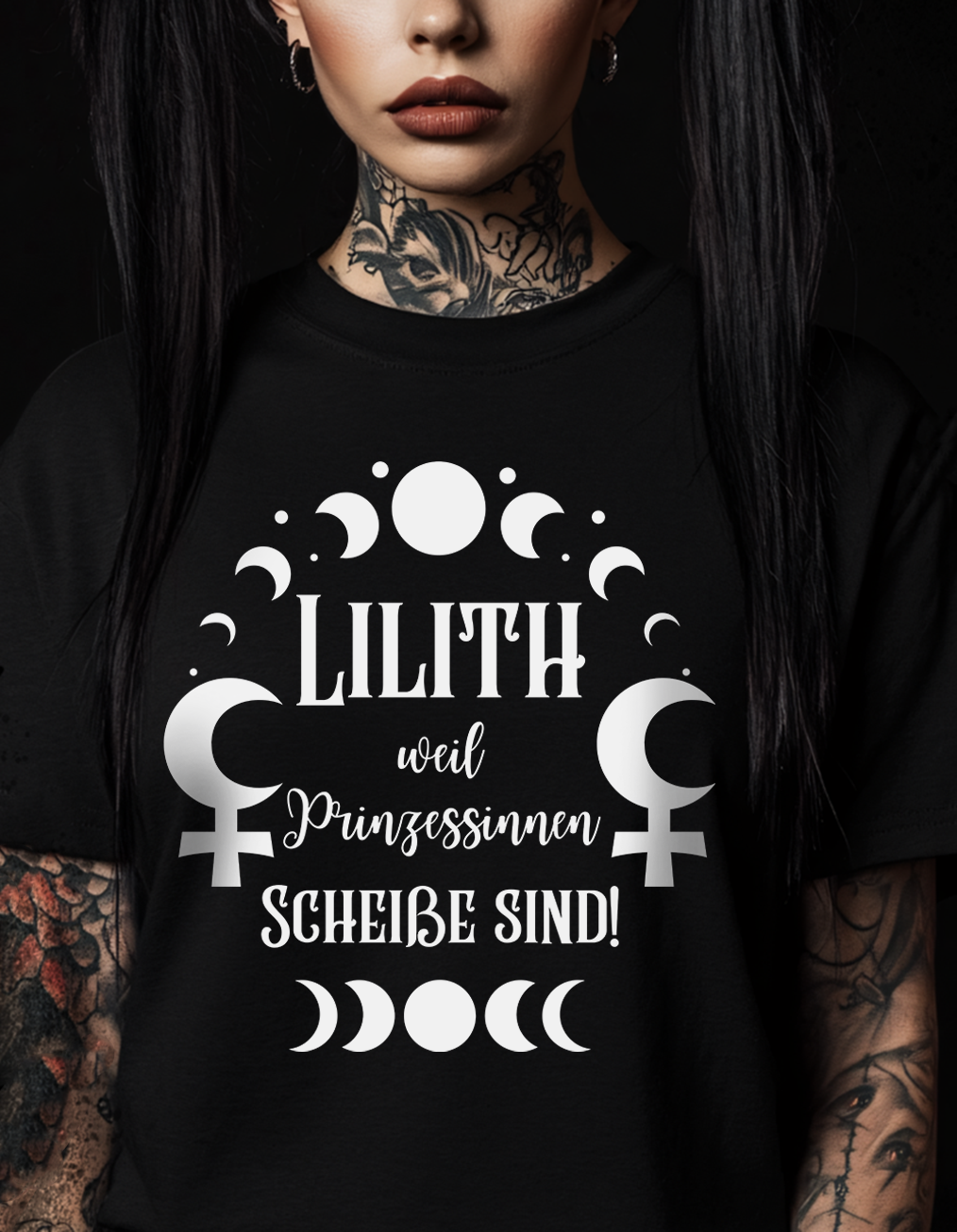 Lilith weil Prinzessinnen scheiße sind -  Premium T-Shirt Unisex, Goth Alt Fashion