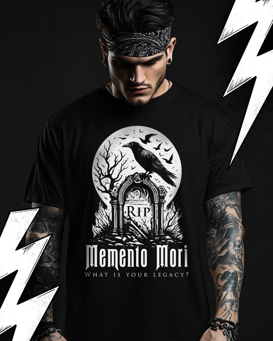 Premium T-Shirt Unisex "Memento Mori" Gothik Shirt