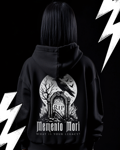 Premium Hoodie Unisex "Memento Mori" Gothik Hoodie