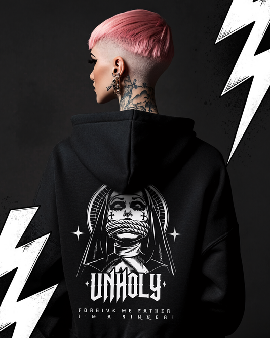 Oversized Hoodie Unisex "I´m a Sinner" Unheilige Nonne