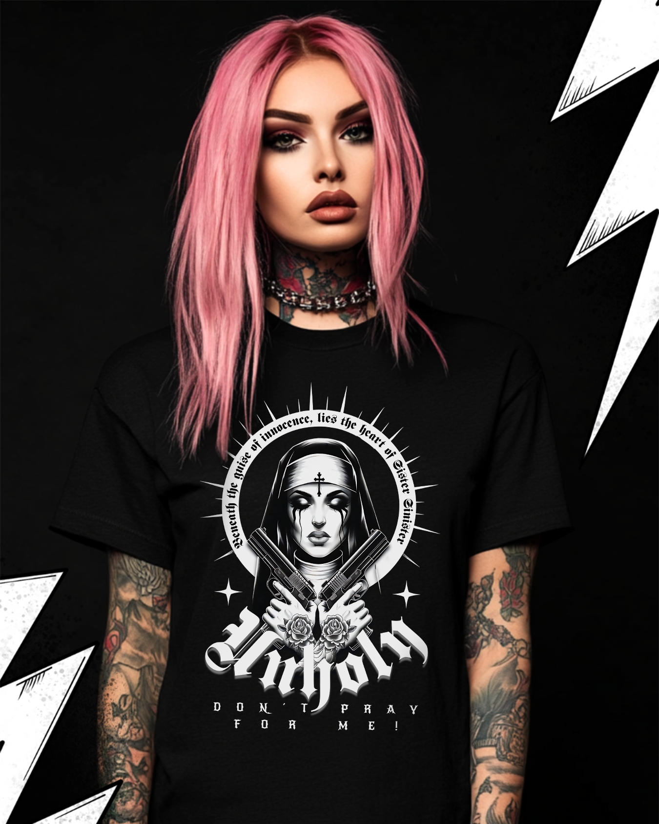 Unholy Nonnen T-Shirt "Don´t pray for me" Unheilige Nonne