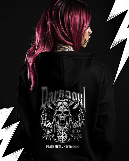 Death Metal Hoodie Unisex "Metal is never death"