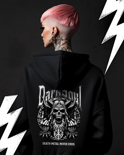 Oversized Hoodie Unisex "Death Metal never ends"