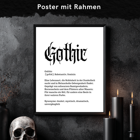 Gothic Duden - Framed Poster 4 Größen