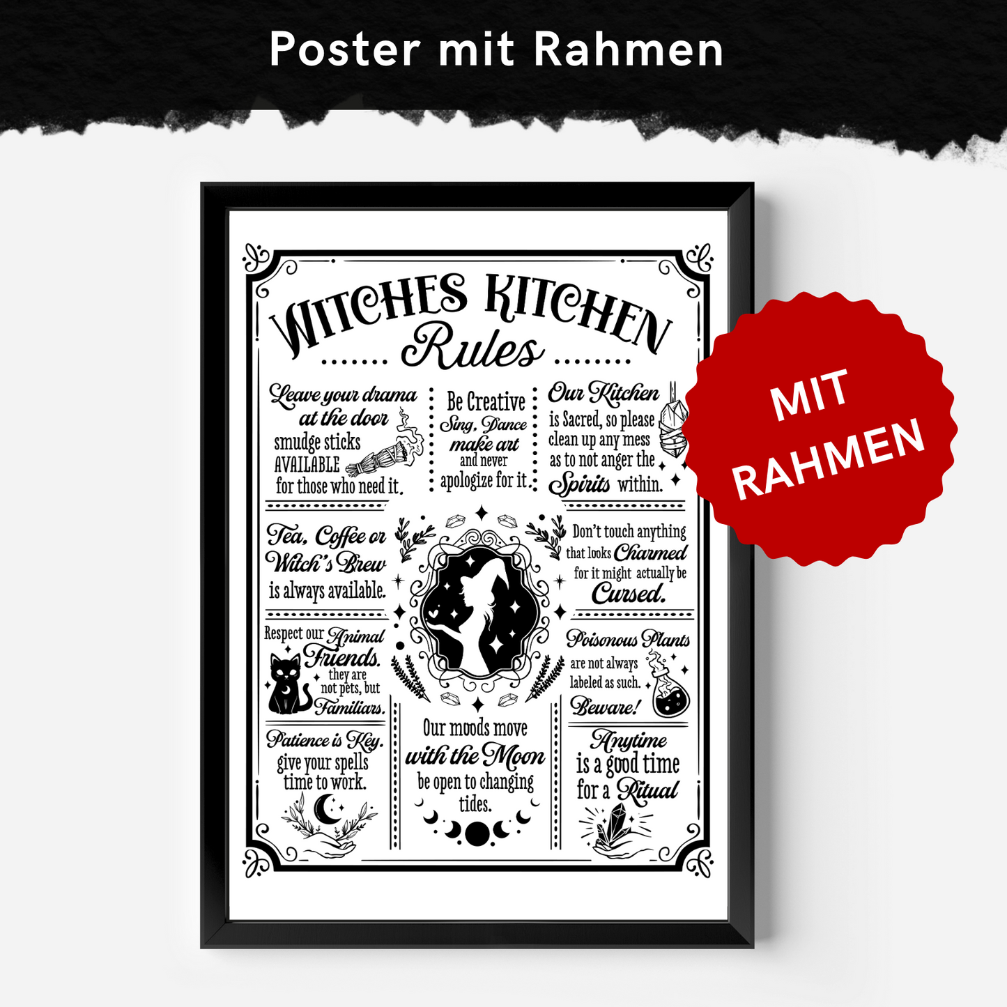 Witches Kitchen Rules - Framed Poster 4 Größen