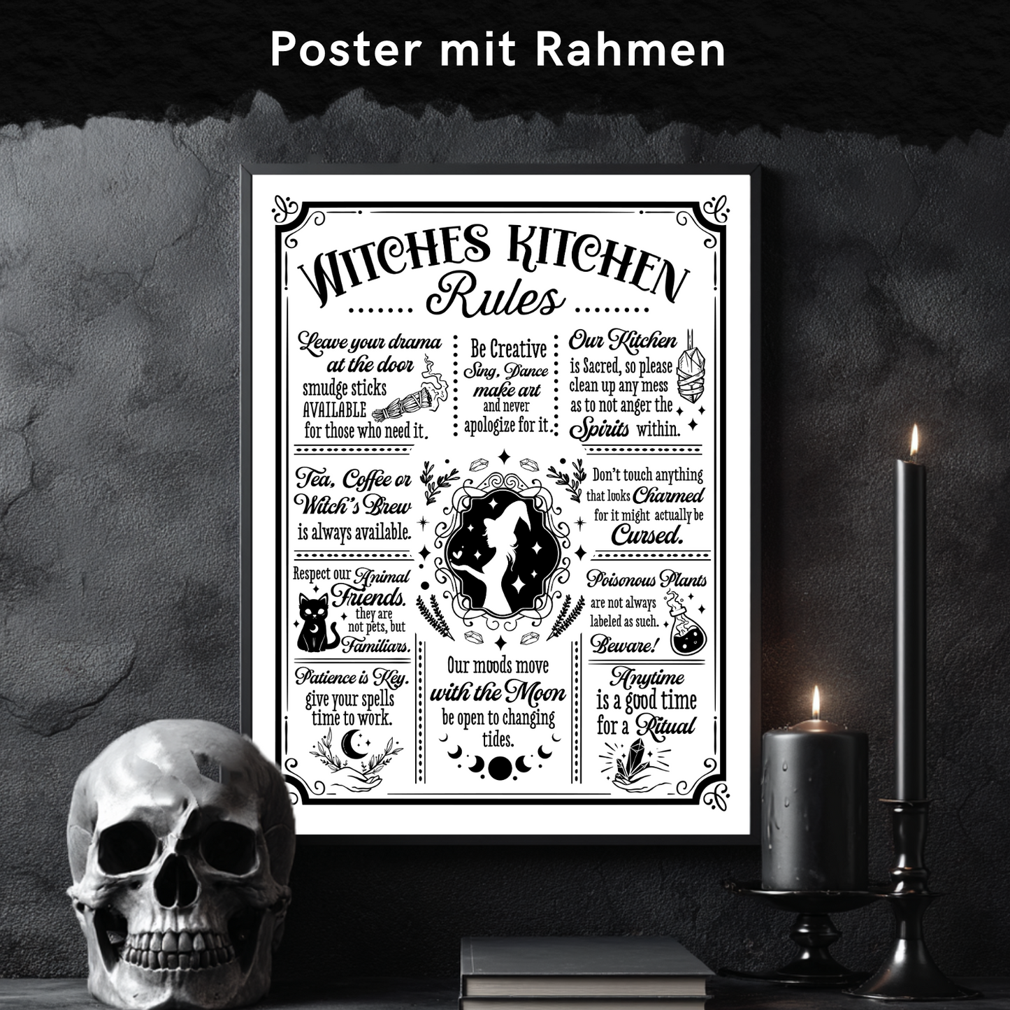 Witches Kitchen Rules - Framed Poster 4 Größen