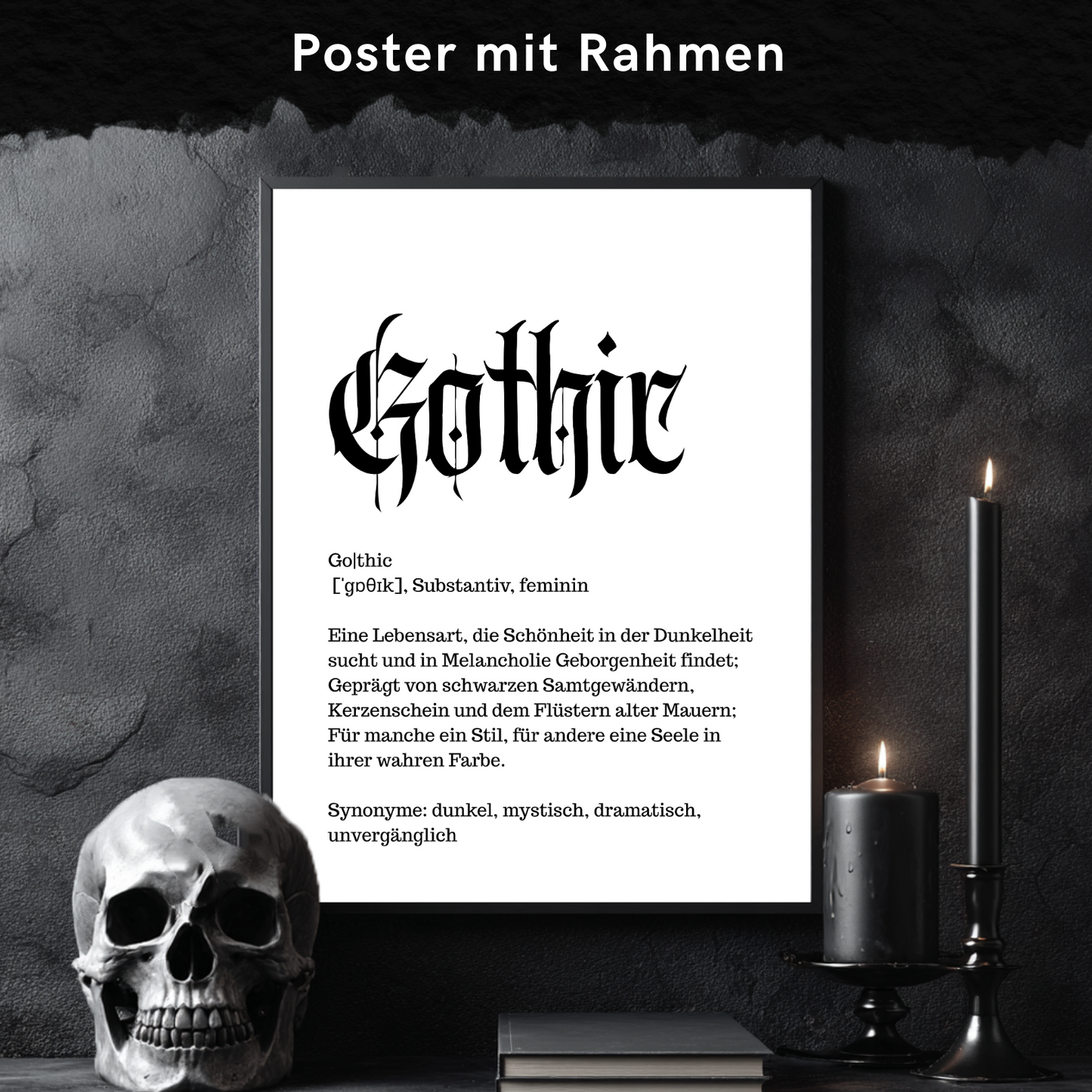 Gothic Duden - Framed Poster 4 Größen