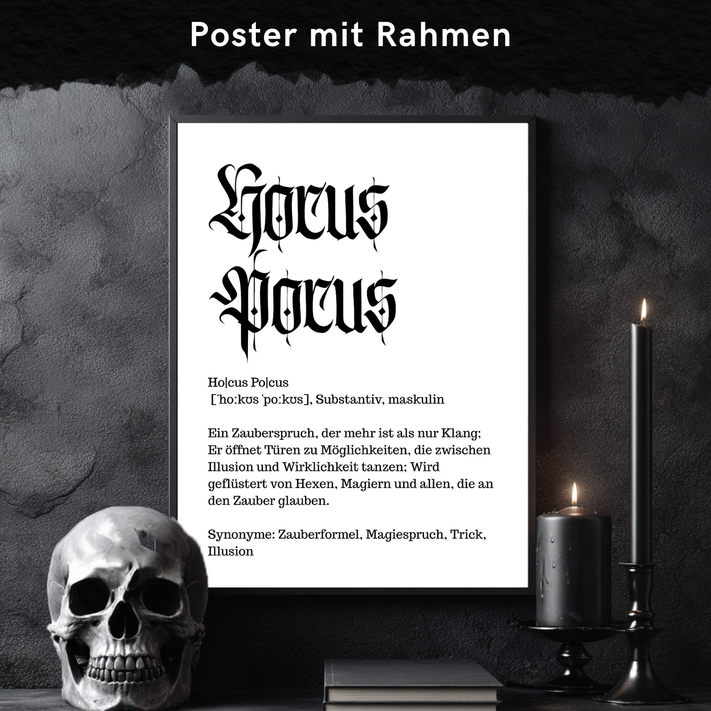 Hocus Pocus Duden - Framed Poster 4 Größen