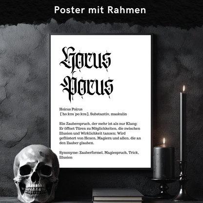 Hocus Pocus Duden - Framed Poster 4 Größen