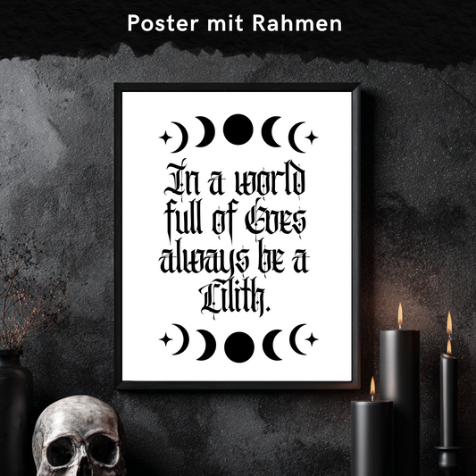 In a world of Eves - Framed Poster 4 Größen