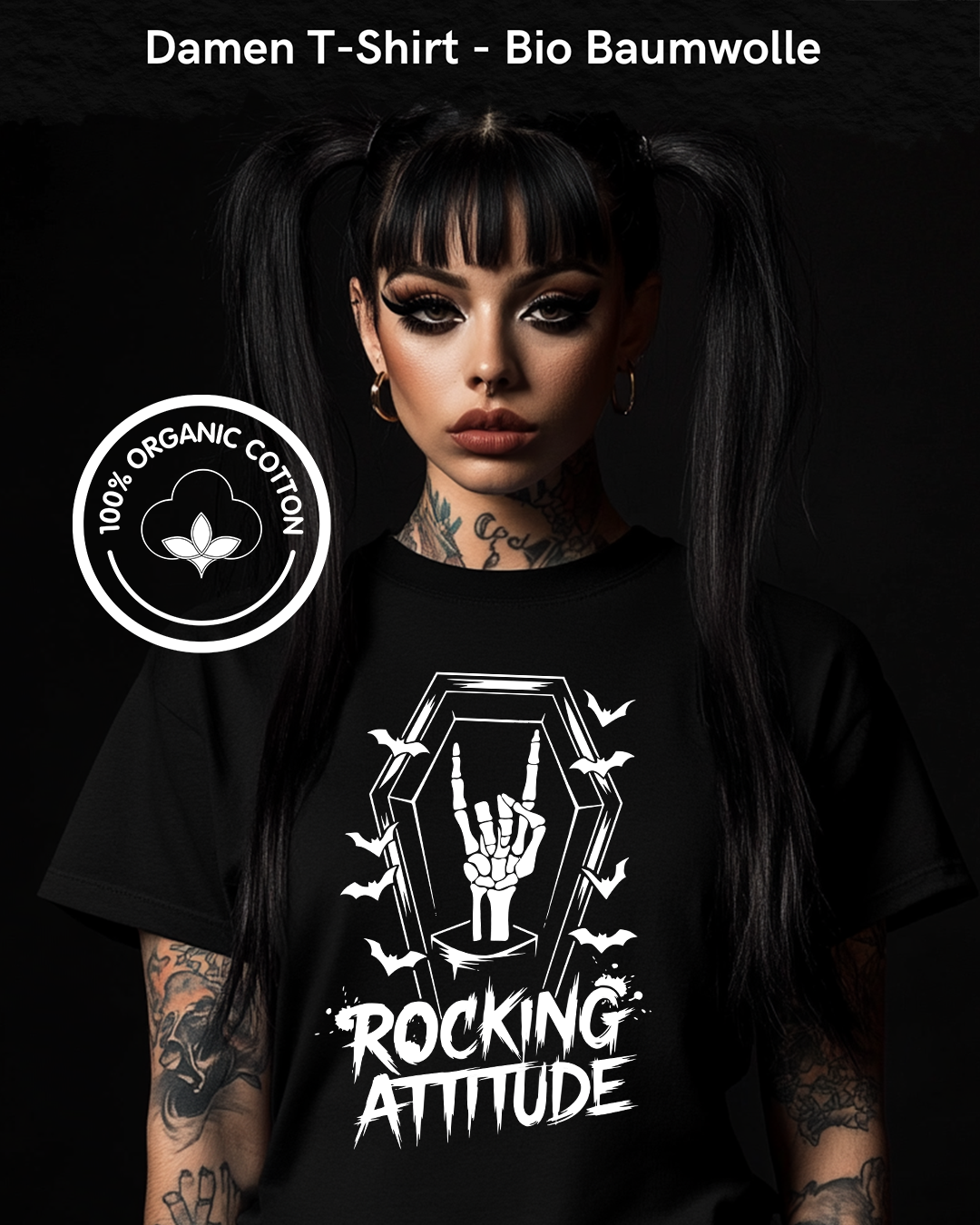 Rocking Attitude - Premium Organic Shirt Women, Dark Fashion, Gothic Shirts