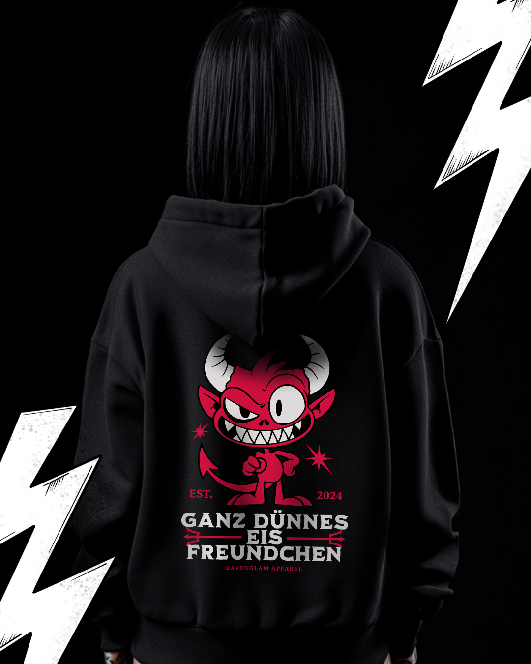 Premium Hoodie Unisex "Ganz dünnes Eis Freundchen"