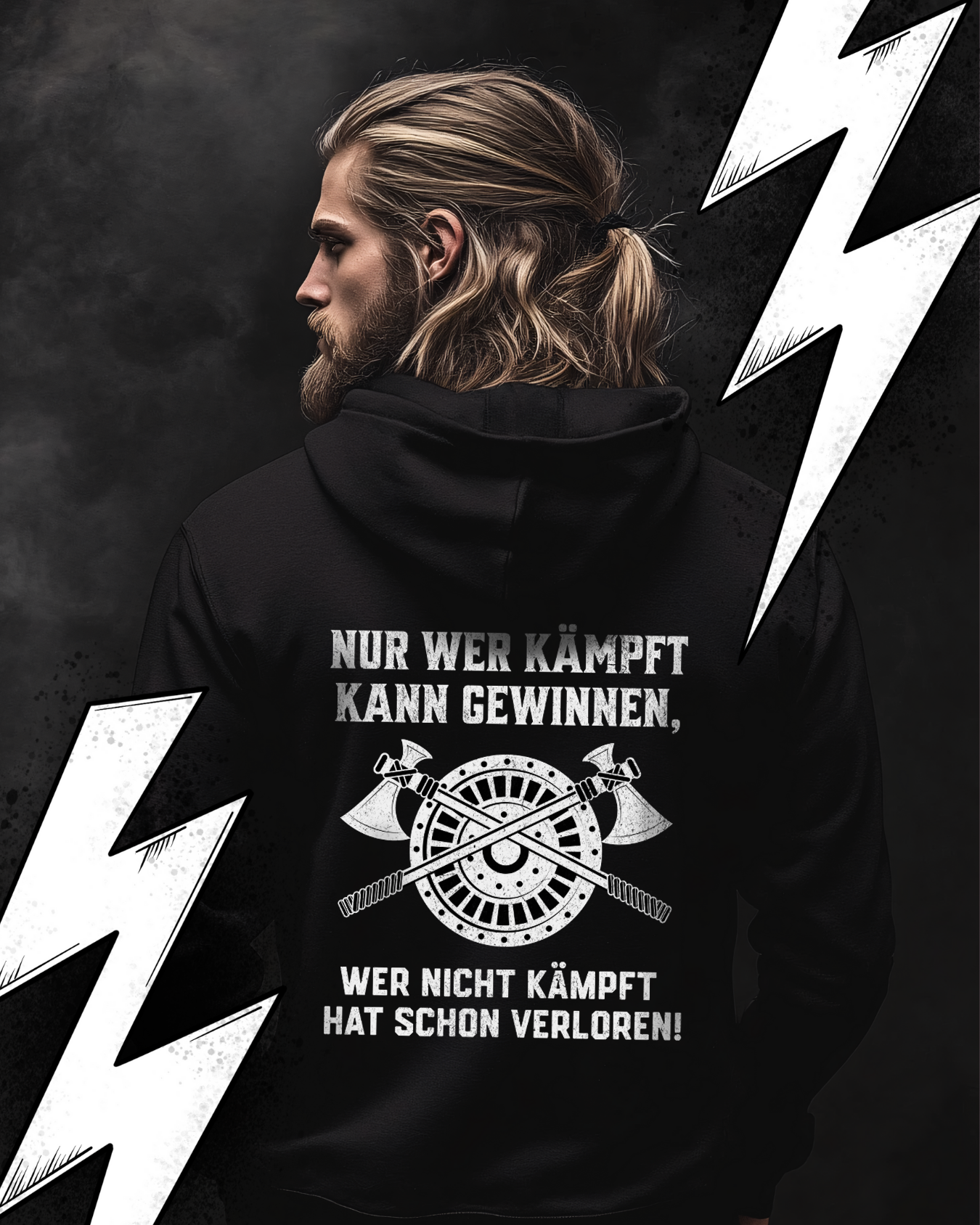 Premium Hoodie Unisex "Nur wer kämpft kann gewinnen"