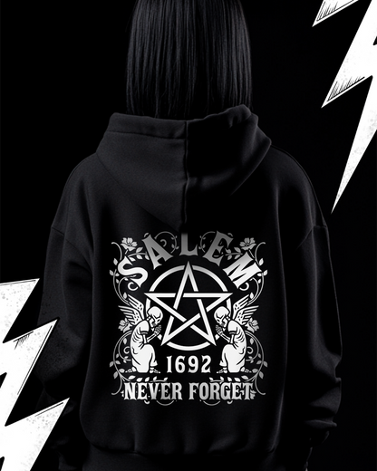 Premium Hoodie Unisex "Salem Never forget" Hexen Hoodie Mittelalter