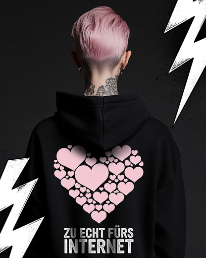 Oversized Hoodie Unisex "Zu Echt fürs Internet"