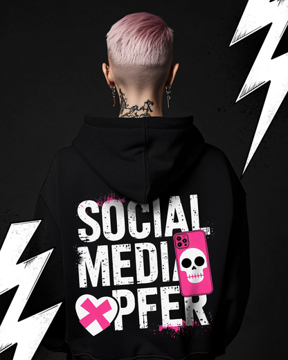 Oversized Hoodie Unisex "Social Media Opfer"