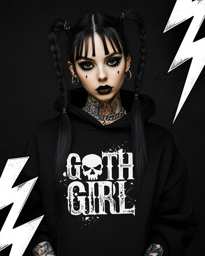 Premium Hoodie Unisex "Goth Girl"- Mit Taschendruck