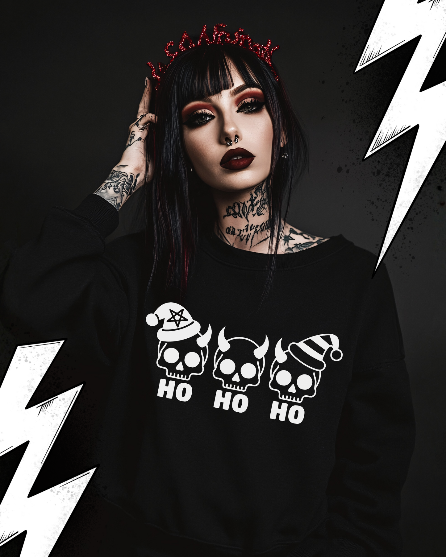 Premium Organic Sweatshirt UNISEX - Ho Ho Ho Ugly Christmas Sweater