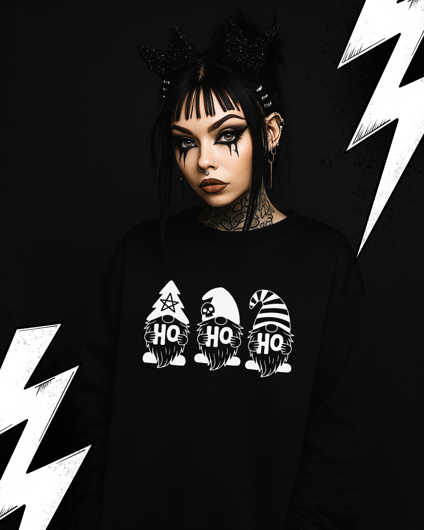 Premium Organic Sweatshirt UNISEX - Ho Ho Ho Ugly Christmas Sweater